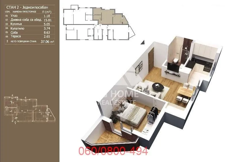 Prodaja, jednosoban stan, 37m², Kotež, Palilula Sve Podlokacije