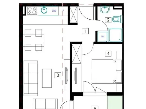 Prodaja, jednosoban stan, 42m², Bečići, Budva - image 7