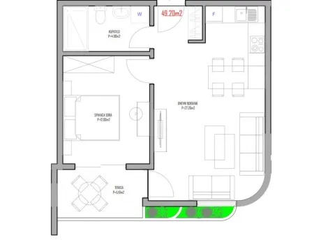 Prodaja, jednosoban stan, 49m², Centar, Ulcinj - image 2