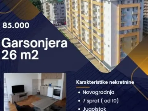 Prodaja, garsonjera, 26m², Zagorič, Podgorica - image 1