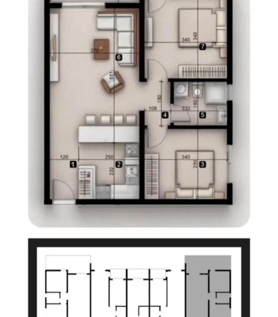 Sale, two bedroom apartment, 64m², Velika Plaža, Ulcinj