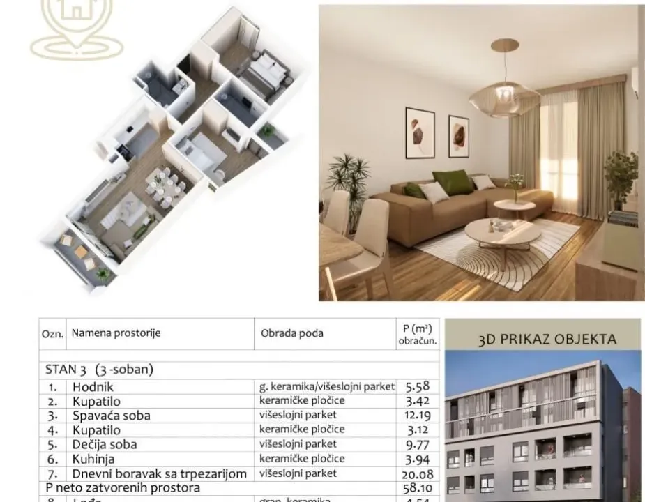 Prodaja, trosoban stan, 65m², Medijana, Niš