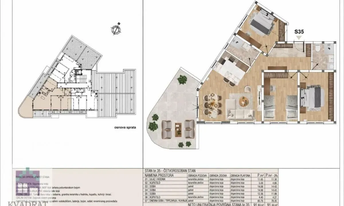 Prodaja, četvorosoban stan, 117m², Obrenovac, Beograd