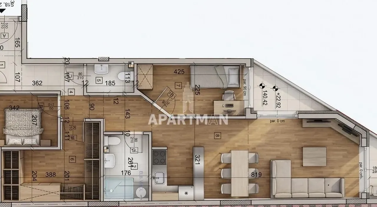 Sale, two bedroom apartment, 76m², Voždovac Sve Podlokacije, Beograd