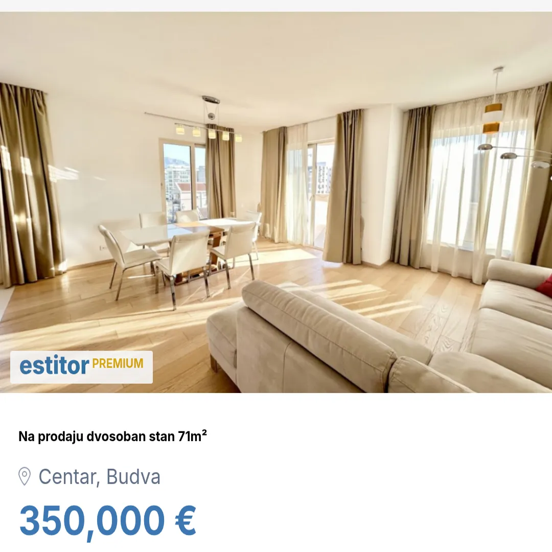 Sale, two bedroom apartment, 71m², Centar, Budva