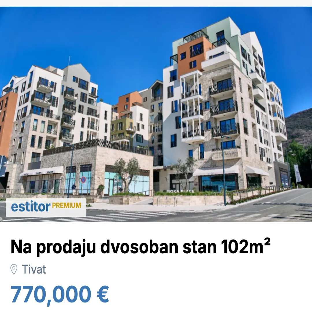 Prodaja, dvosoban stan, 102m², Porto Montenegro, Tivat