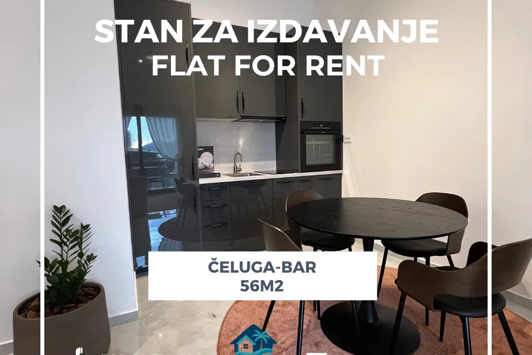 Rent, one bedroom apartment, 56m², Čeluga, Bar