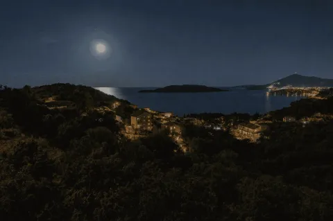 Noćni pogled na more i obalu sa terase. - image 8