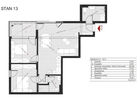 Sale, one bedroom apartment, 51m², Dobrota, Kotor - image 10