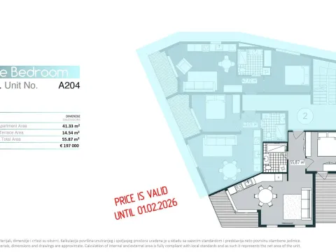 Sale, one bedroom apartment, 42m², Donja Lastva, Tivat - image 12