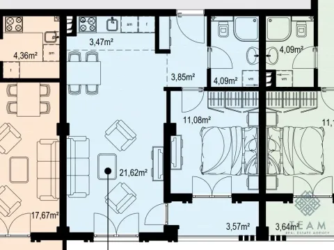 Prodaja, jednosoban stan, 48m², Bečići, Budva - image 3