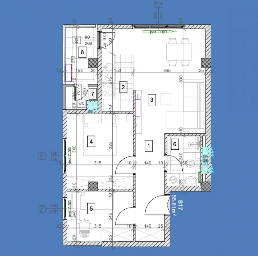 Prodaja, dvosoban stan, 56m², Salajka, Novi Sad Sve Podlokacije