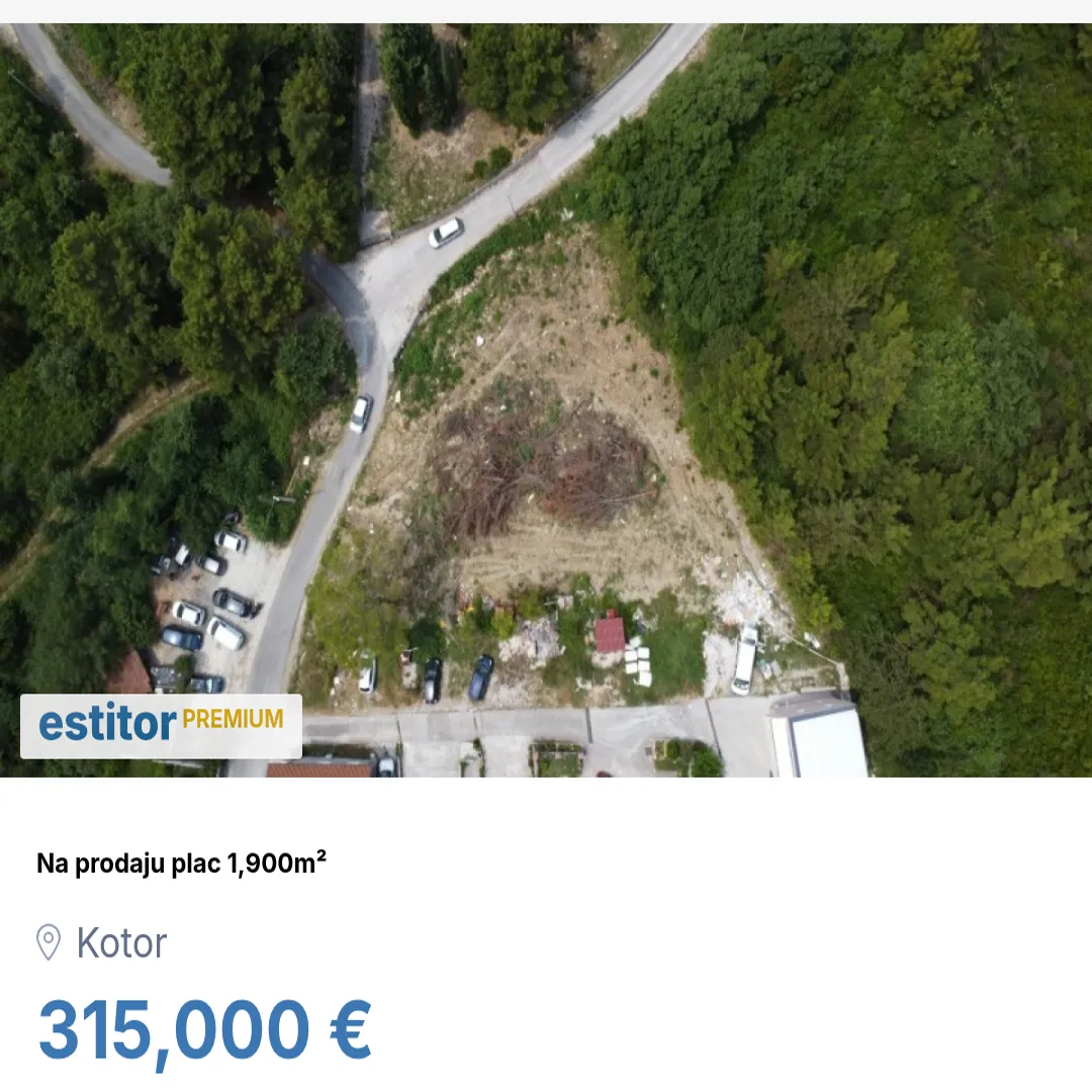 Sale, land lot, 1900m², Kotor, Crna Gora