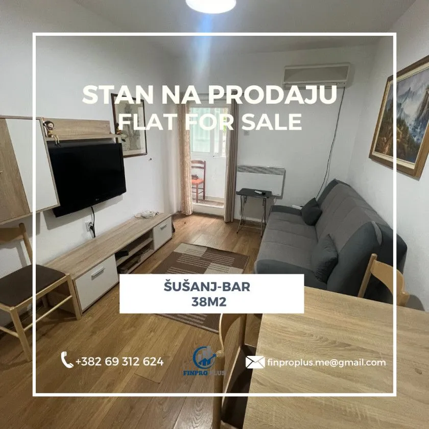 Sale, apartment, 38m², Šušanj, Bar