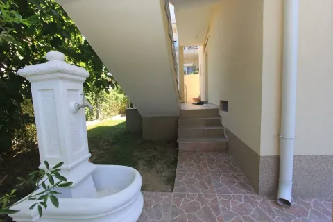 Dvorište kuće sa popločanom stazom, spoljašnjom česmom i stepeništem. - image 8