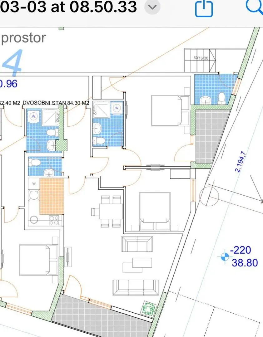 Prodaja, trosoban stan, 84m², Zabjelo, Podgorica
