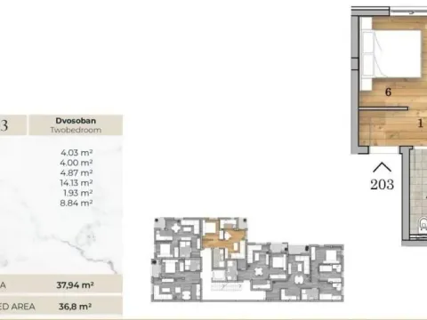 Sale, two bedroom apartment, 44m², Telep, Novi Sad Sve Podlokacije - image 10