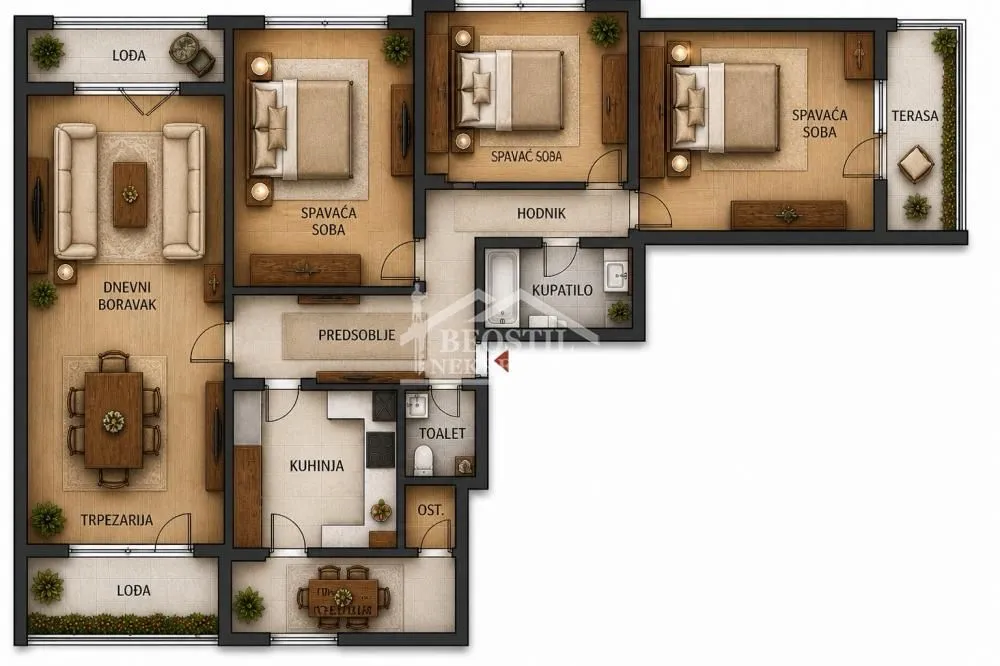 Sale, four bedroom apartment, 109m², Vračar Hram, Vračar Sve Podlokacije