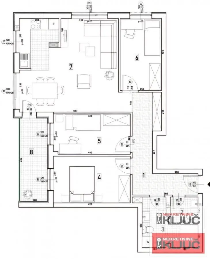 Prodaja, četvorosoban stan, 87m², Bulevar patrijarha Pavla, Novi Sad Sve Podlokacije