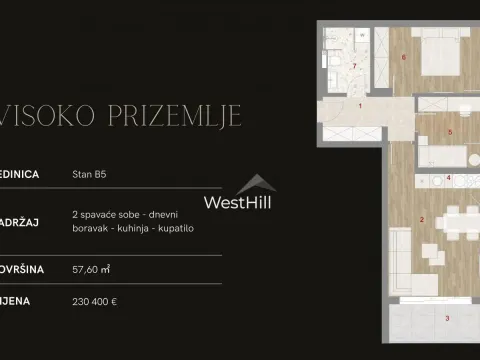 Sale, one bedroom apartment, 46m², Kotor, Crna Gora - image 8