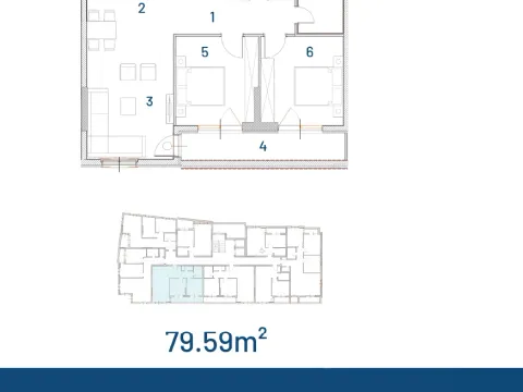 Sale, two bedroom apartment, 80m², Ilino, Bar - image 6