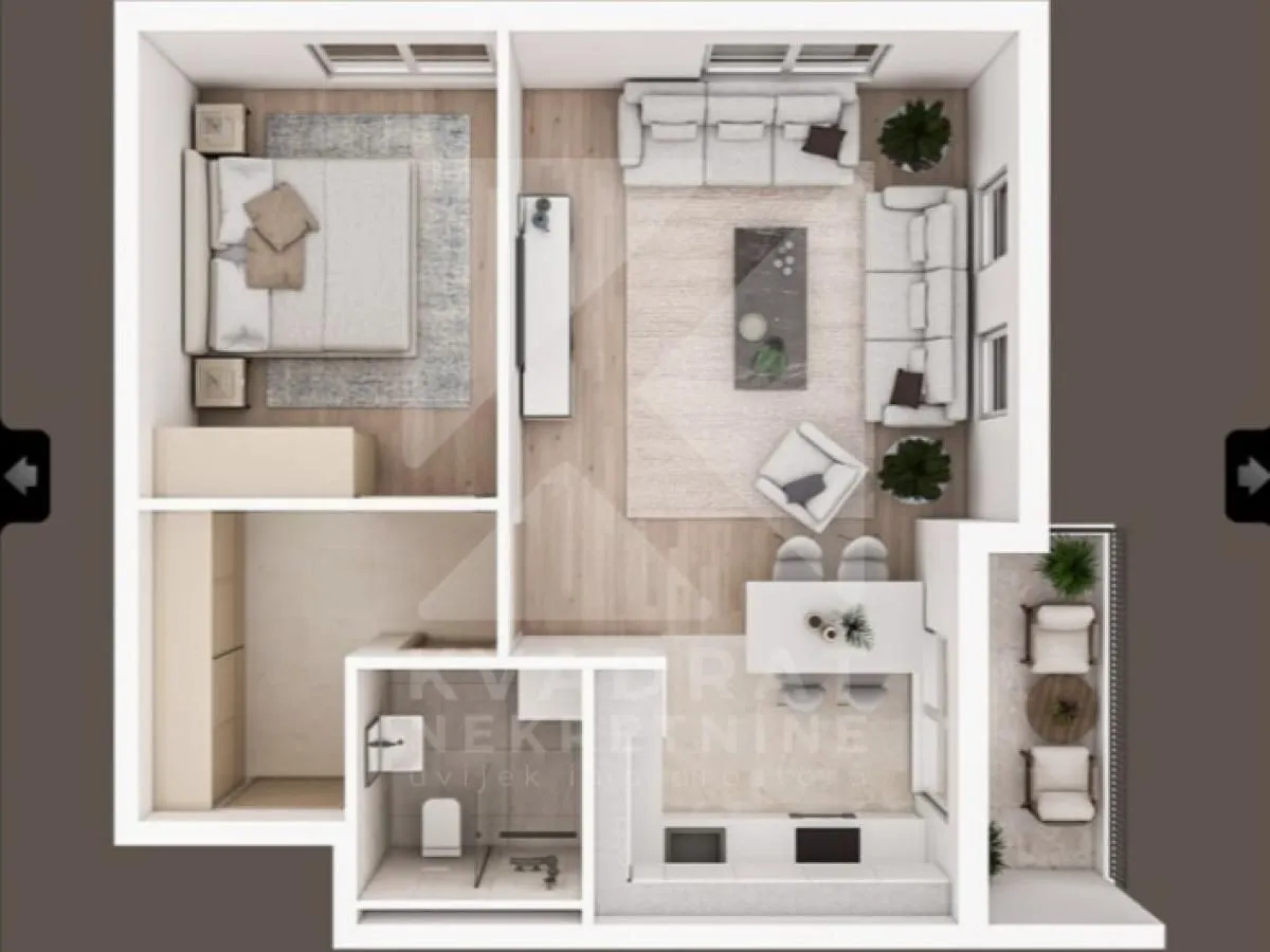 Prodaja, jednosoban stan, 51m², Zelenika, Podgorica