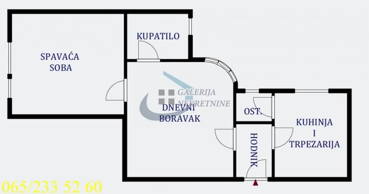Sale, two bedroom apartment, 46m², Vračar Hram, Vračar Sve Podlokacije