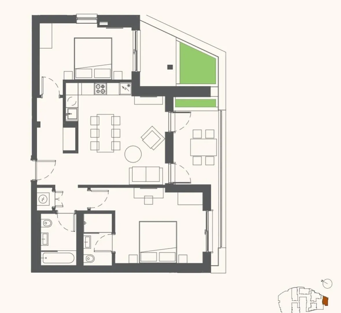 Prodaja, dvosoban stan, 93m², Tivat, Crna Gora