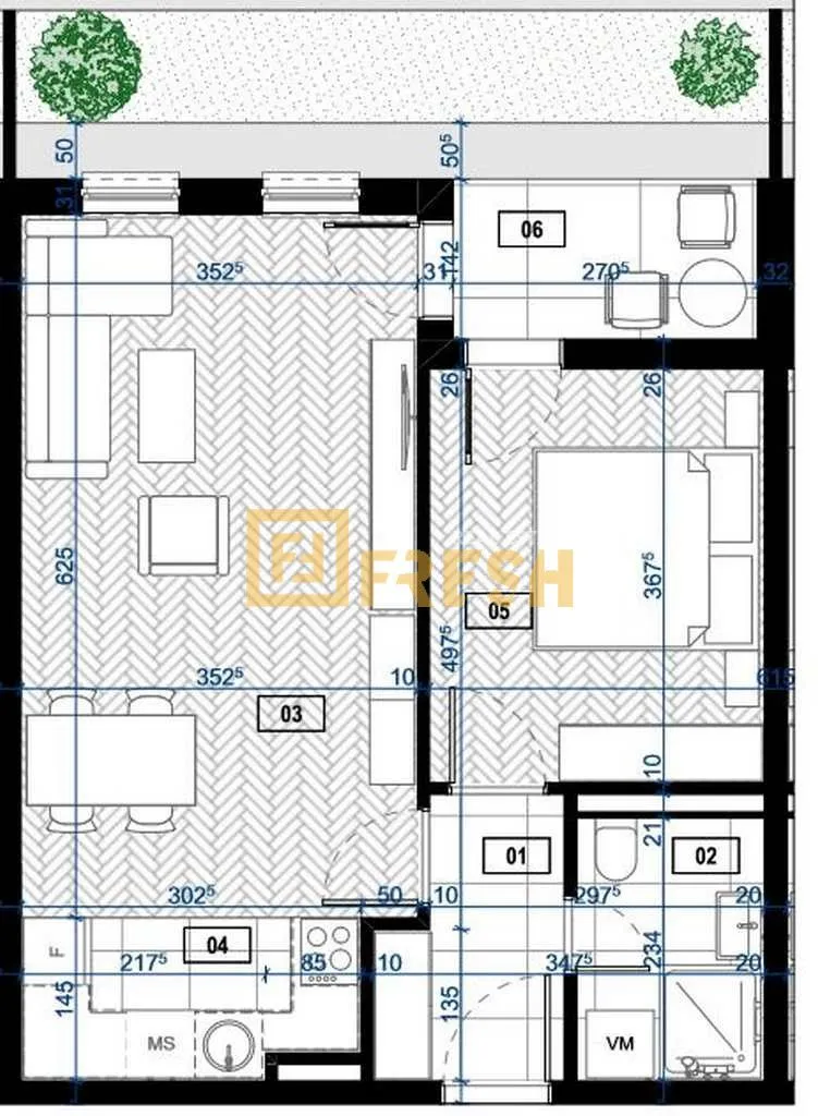 Prodaja, jednosoban stan, 48m², Zabjelo, Podgorica