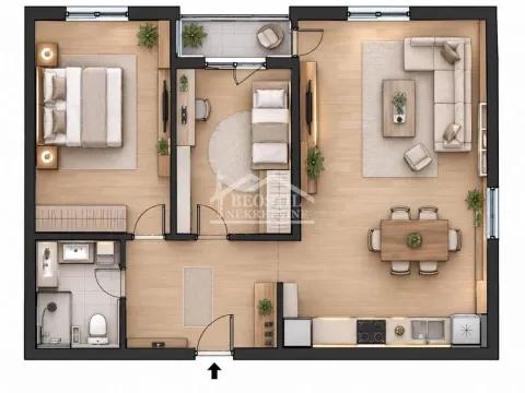 Prodaja, dvosoban stan, 54m², Ledine, Beograd - image 1