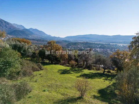Pogled sa placa na okolnu prirodu, drveće i planine u daljini. - image 6