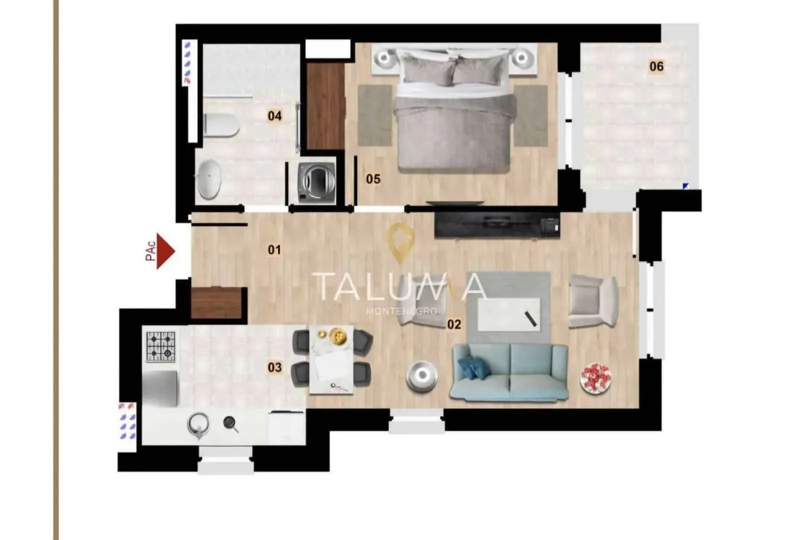 Sale, one bedroom apartment, 45m², Centar, Kolašin