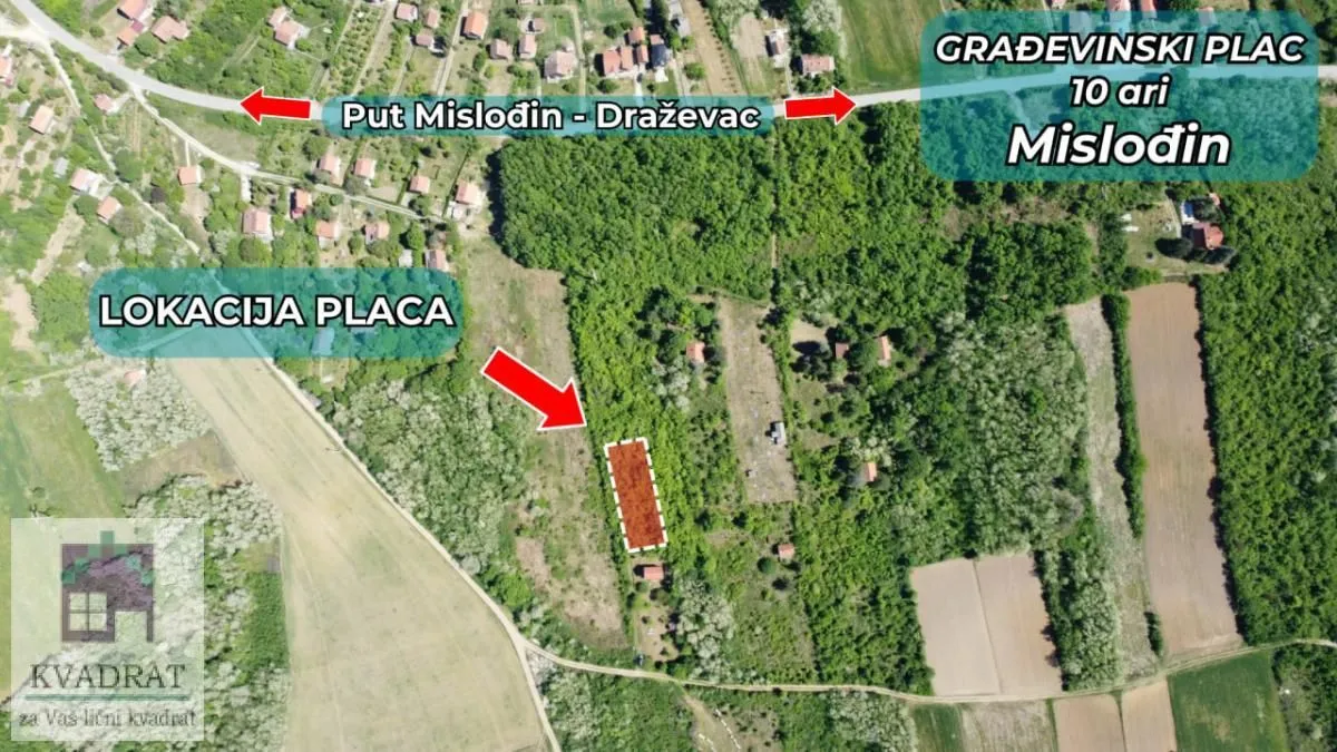 Prodaja, plac, 10m², Mislodjin, Obrenovac