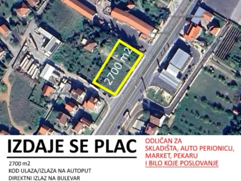 Izdavanje, plac, 2700m², Zlatica, Podgorica - image 2