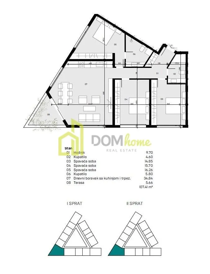 Sale, three bedroom apartment, 107m², Donja Gorica, Podgorica