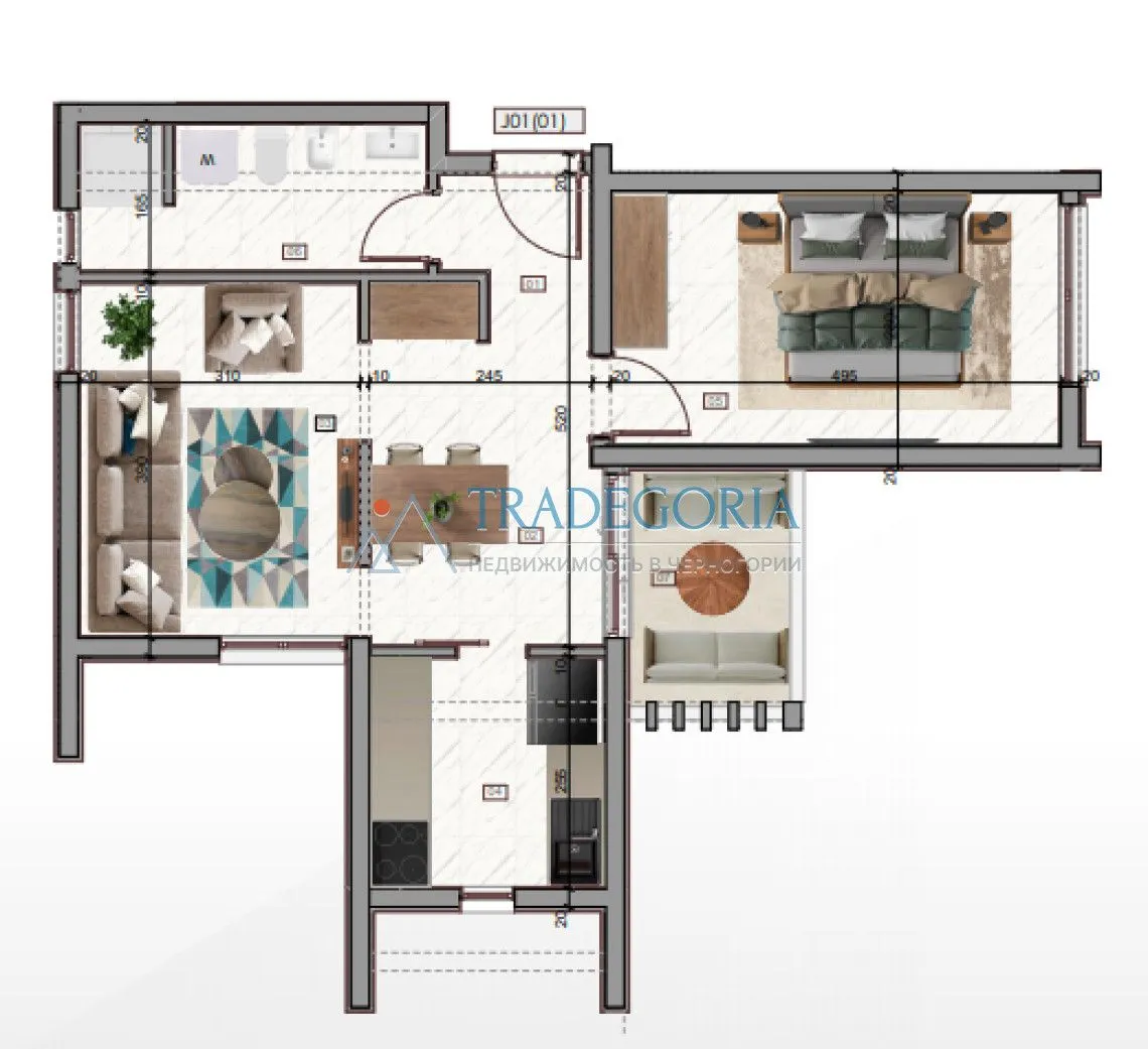 Prodaja, jednosoban stan, 55m², Bar, Crna Gora