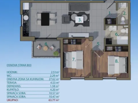 Prodaja, stan, 71m², Bar, Crna Gora - image 2