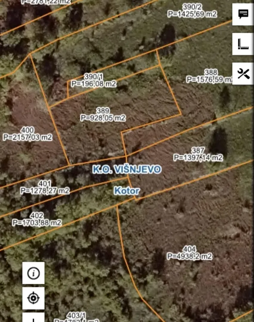 Prodaja, plac, 928m², Višnjevo, Kotor