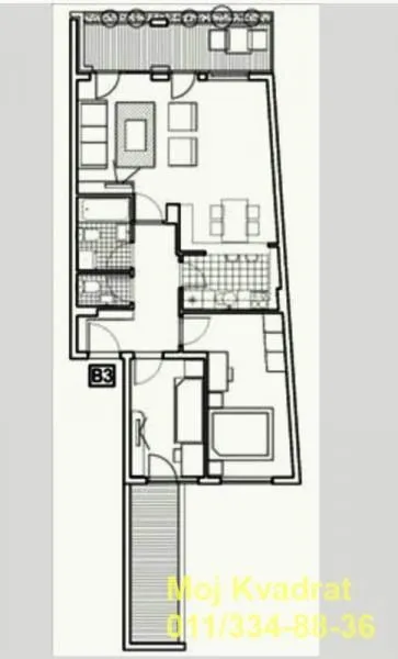 Prodaja, dvosoban stan, 81m², Vračar Hram, Vračar Sve Podlokacije
