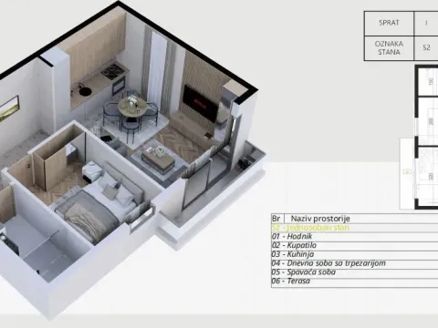 Sale, studio apartment, 28m², Budva, Crna Gora - image 11