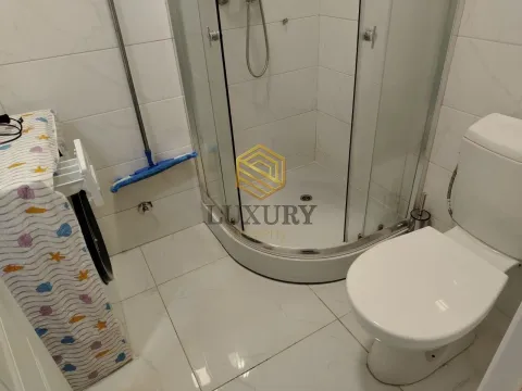 Manje kupatilo sa tuš kabinom i bijelom keramikom. - image 2