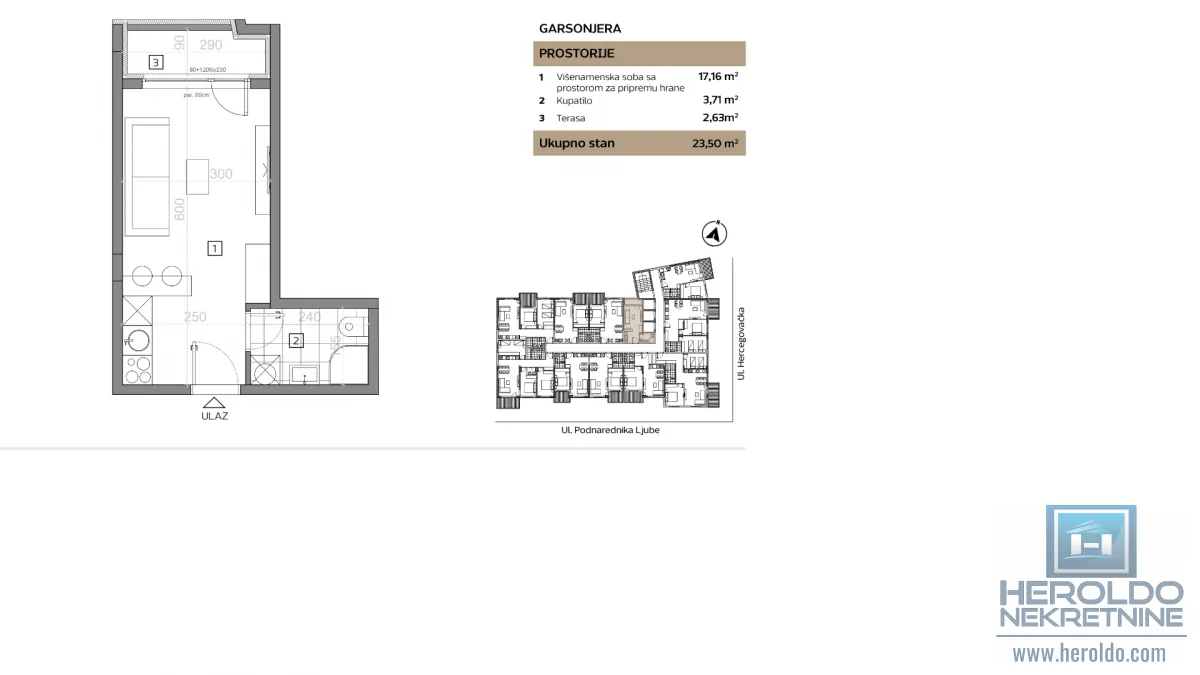 Prodaja, garsonjera, 24m², Centar, Jagodina