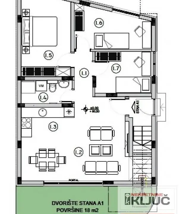 Sale, three bedroom apartment, 65m², Futog, Novi Sad Sve Podlokacije