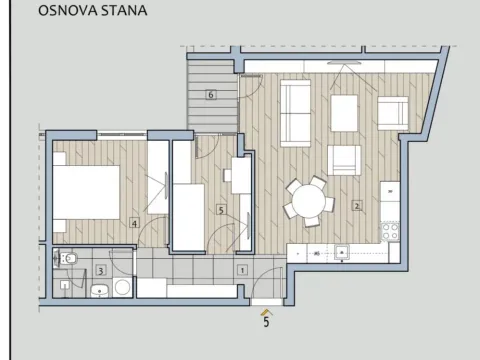 Sale, two bedroom apartment, 59m², Medijana, Niš - image 4
