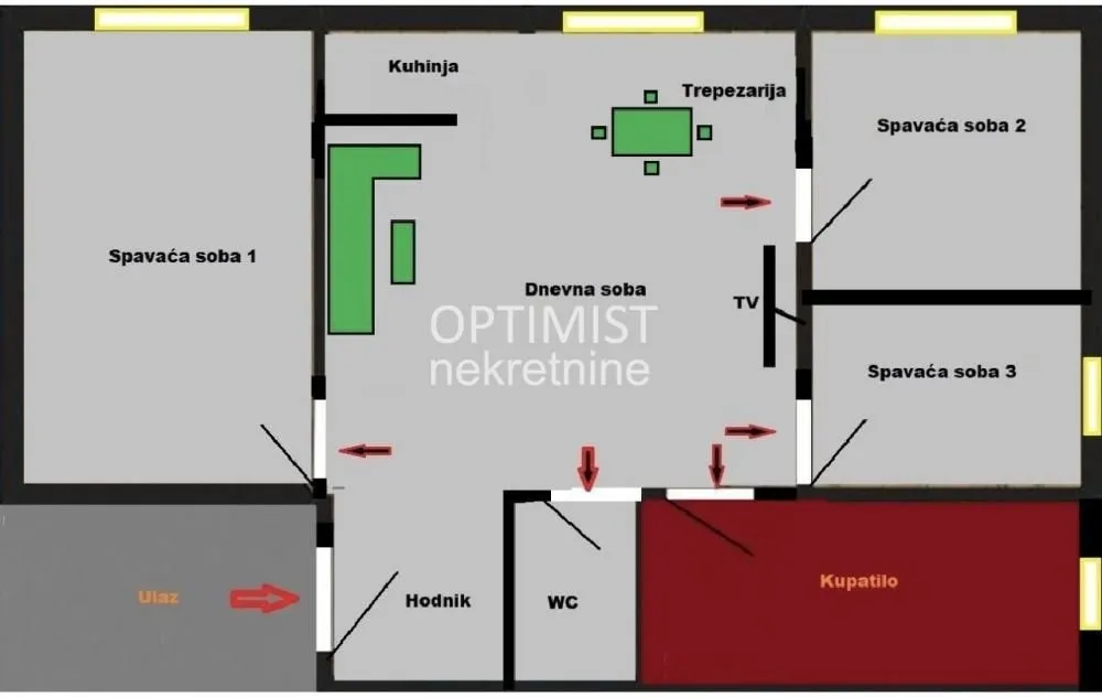 Sale, two bedroom apartment, 56m², Čukarica, Beograd