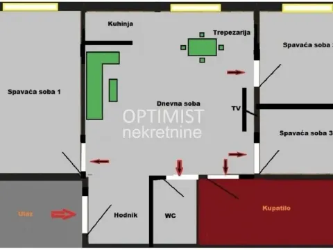 Sale, two bedroom apartment, 56m², Čukarica, Beograd - image 20