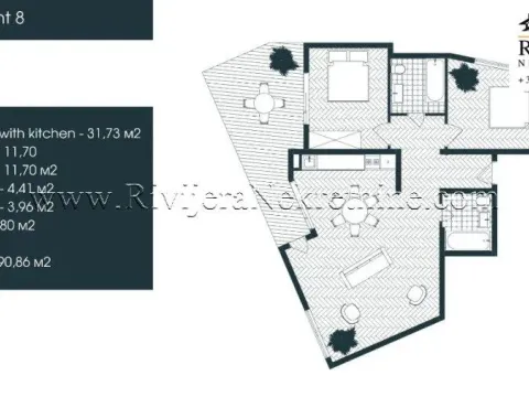Prodaja, dvosoban stan, 91m², Donja Lastva, Tivat - image 3
