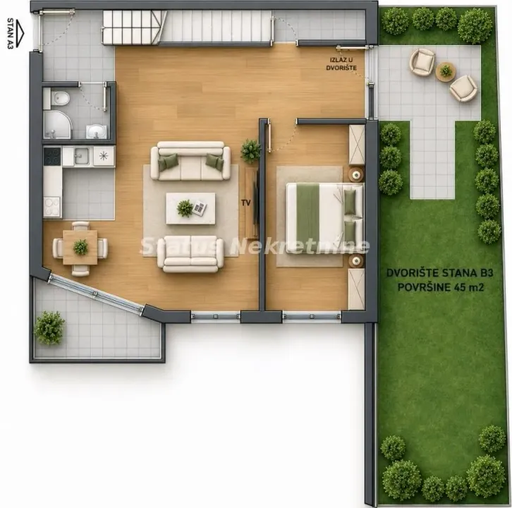 Sale, four bedroom apartment, 96m², Sremska Kamenica, Petrovaradin