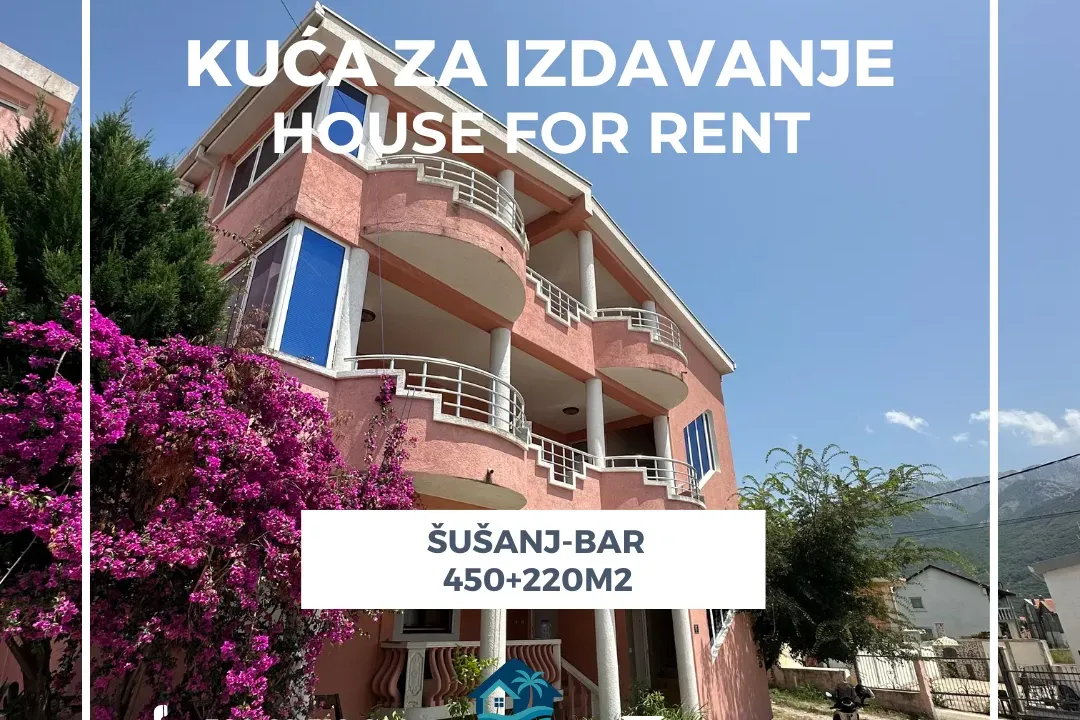 Izdavanje, kuća, 450m², Šušanj, Bar