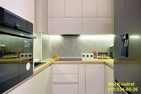 Modern kitchen with built-in cabinetry and appliances. - image 7